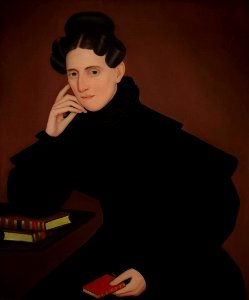 Ammi Phillips - Woman in Black Ruffled Dress - 2012.23 - Crystal Bridges Museum of American Art