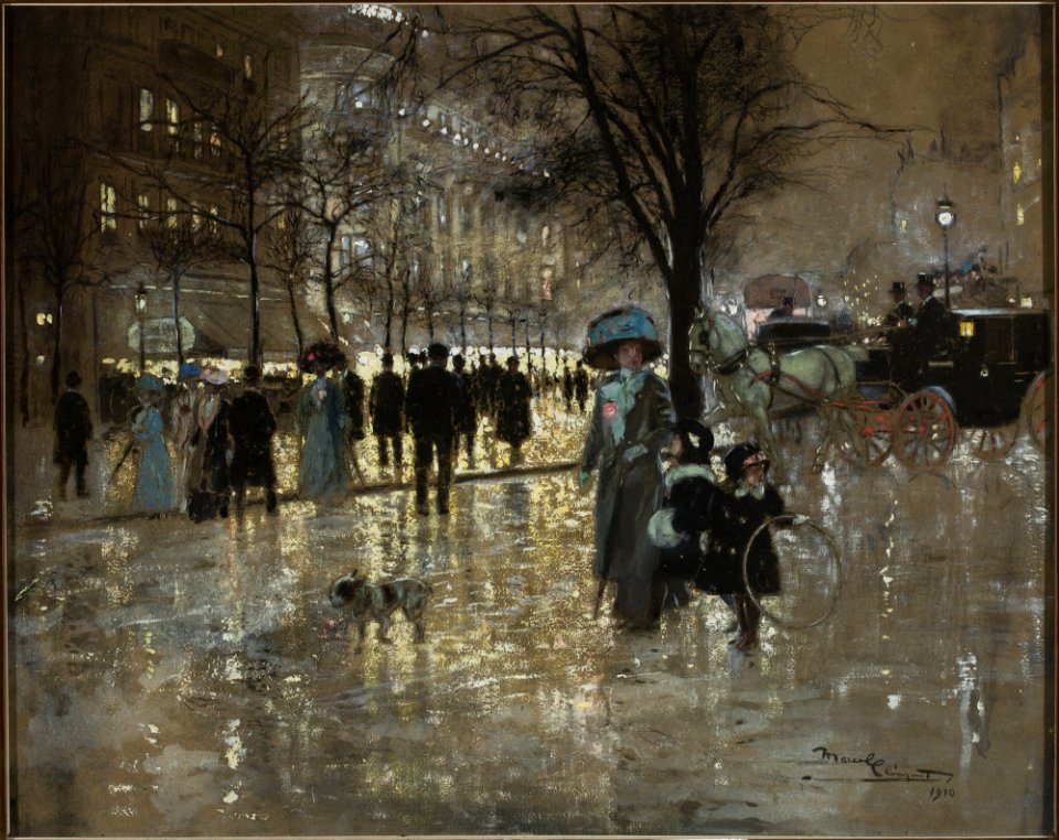 Amédée-Julien Marcel-Clément - Bonne Nouvelle Boulevard in Paris - M.Ob.2071 MNW - National Museum in Warsaw
