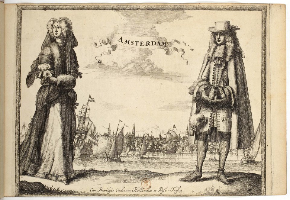 Amsterdam - Costumes des quatre parties du monde, gravés dans la manière de Luycken (1670)