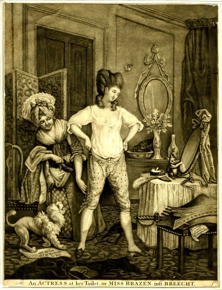 An Actress at her Toilet, or Miss Brazen just Breecht (BM 1860,0623.101)