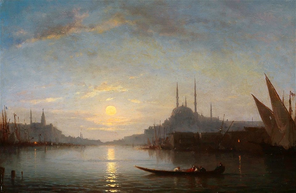 Amédée Rosier - The Golden Horn with the Süleymaniye Mosque
