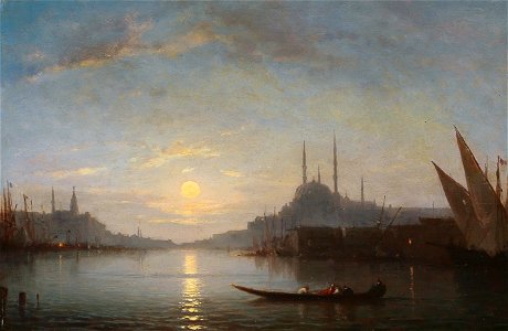Amédée Rosier - The Golden Horn with the Süleymaniye Mosque