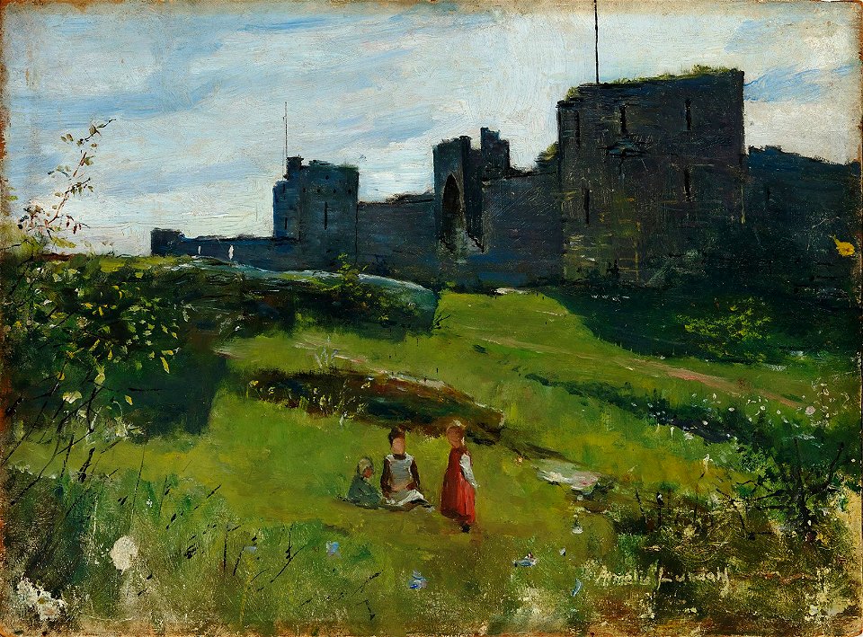 Amélie Lundahl - Landscape from Gotland (at city wall in Visby) - A-2013-302 - Finnish National Gallery