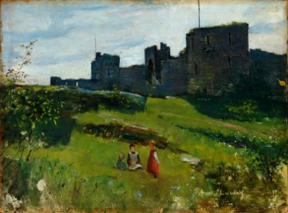 Amélie Lundahl - Landscape from Gotland (at city wall in Visby) - A-2013-302 - Finnish National Gallery