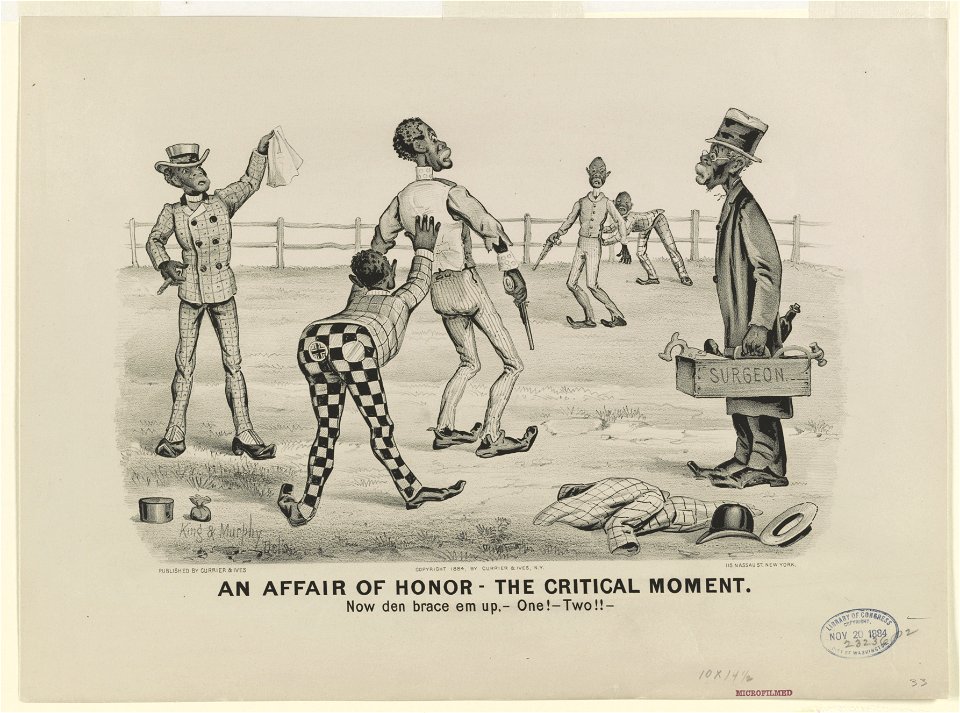 An Affair of Honor-the critical moment- Now den brace em up,-one!-two!!- LCCN90708460