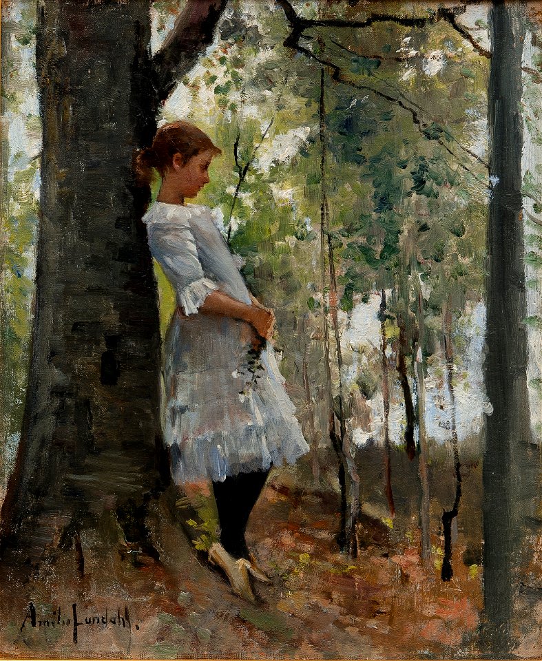 Amélie Lundahl - Girl in the Leaf Forest