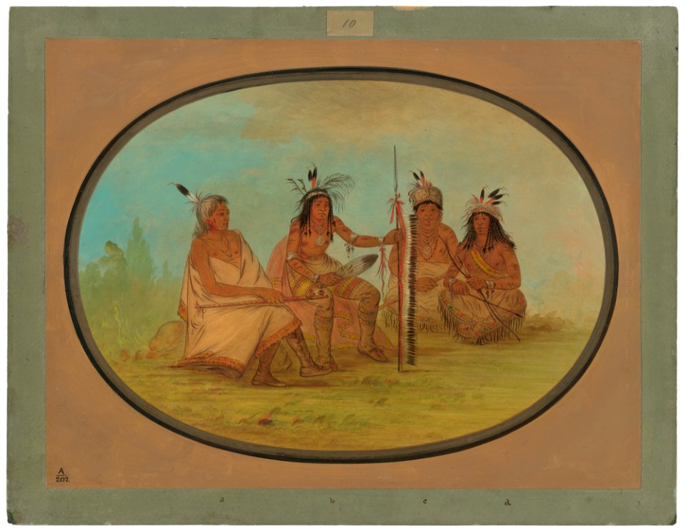 An Aged Ojibbeway Chief and Three Warriors C16967