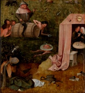 An Allegory of Intemperance by Hieronymus Bosch. Free illustration for personal and commercial use.