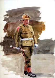 An army officer with a baton, 1914-18 RMG PU9967