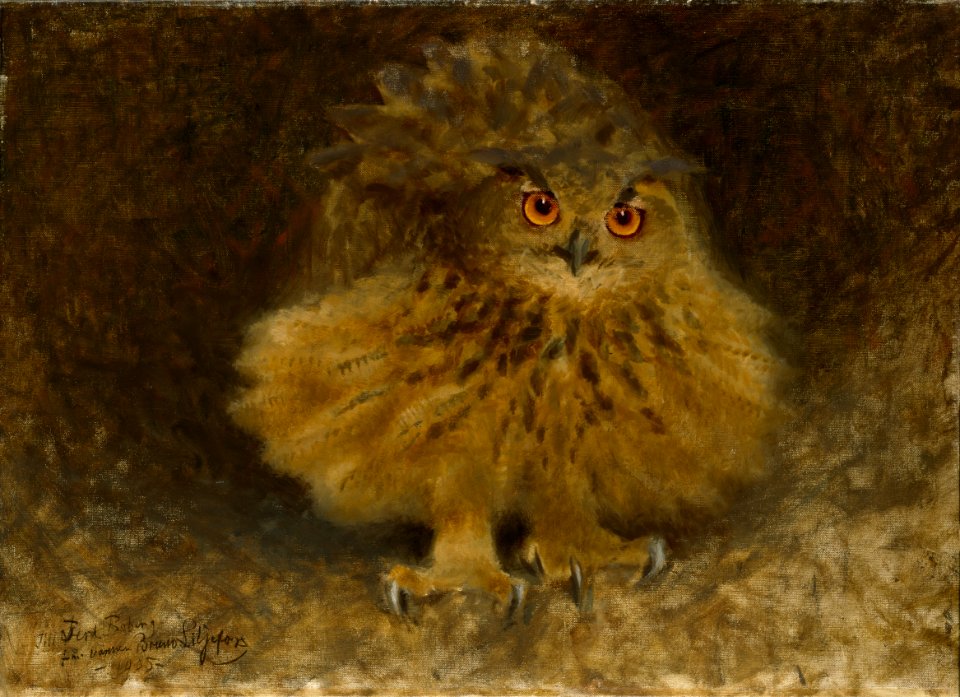An Eagle Owl (Bruno Liljefors) - Nationalmuseum - 21293