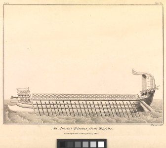 An Ancient Bireme from Basius (Galleys 8) RMG PX8319