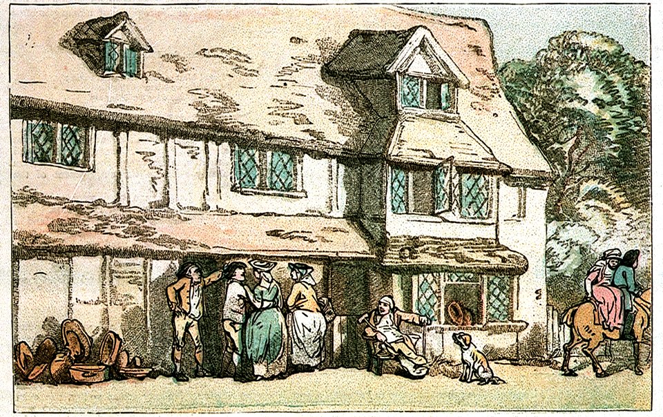 An Earthenware shop at Farnham, Surrey (caricature) RMG PW4963