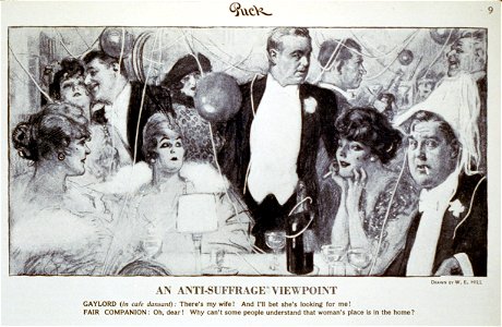 An anti-suffrage viewpoint - drawn by W.E. Hill. LCCN2011660531