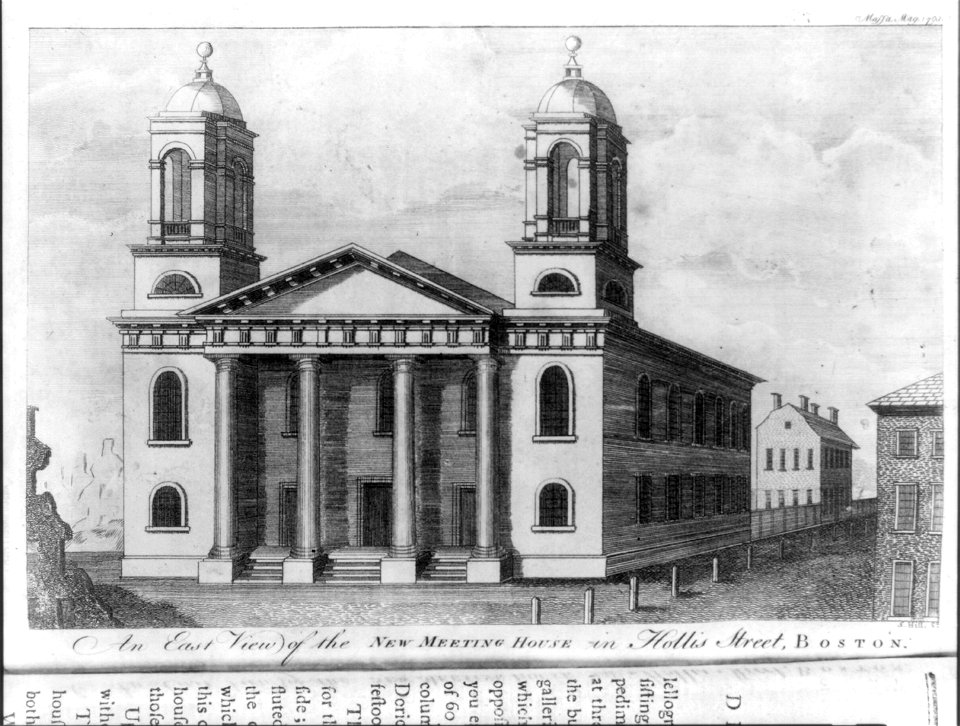 An east view of the new meeting house in Hollis Street, Boston - S. Hill sc. LCCN2004671572