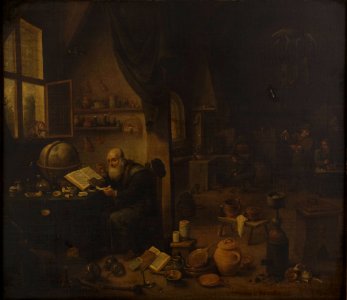 An alchemist in his laboratory. Wellcome L0049848