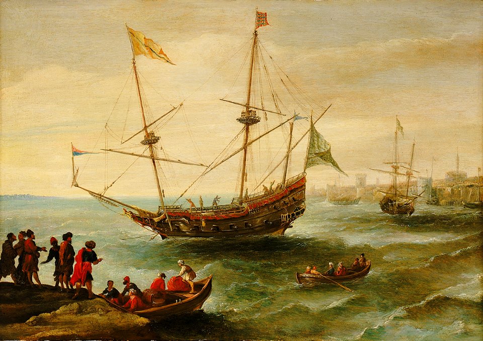 An Algerian ship off a barbary port (C17)
