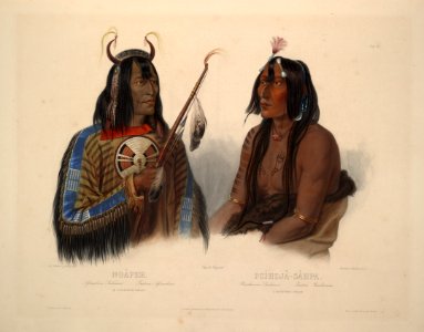 An Assiniboin indian and a Yanktonan indian 0045v