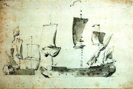 An English ship before the wind under easy sail RMG PW6909