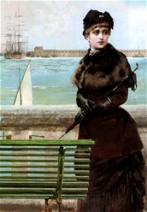 An elegant Woman at St Malo (cut)