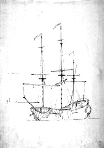 An English ship at anchor RMG PW6969