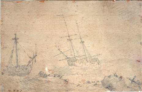 An English ship on the rocks and another driving on RMG PW6683