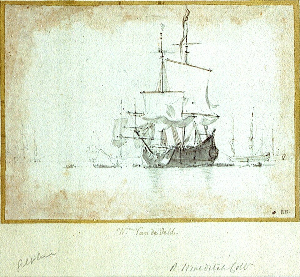 An English ship becalmed RMG PW7035