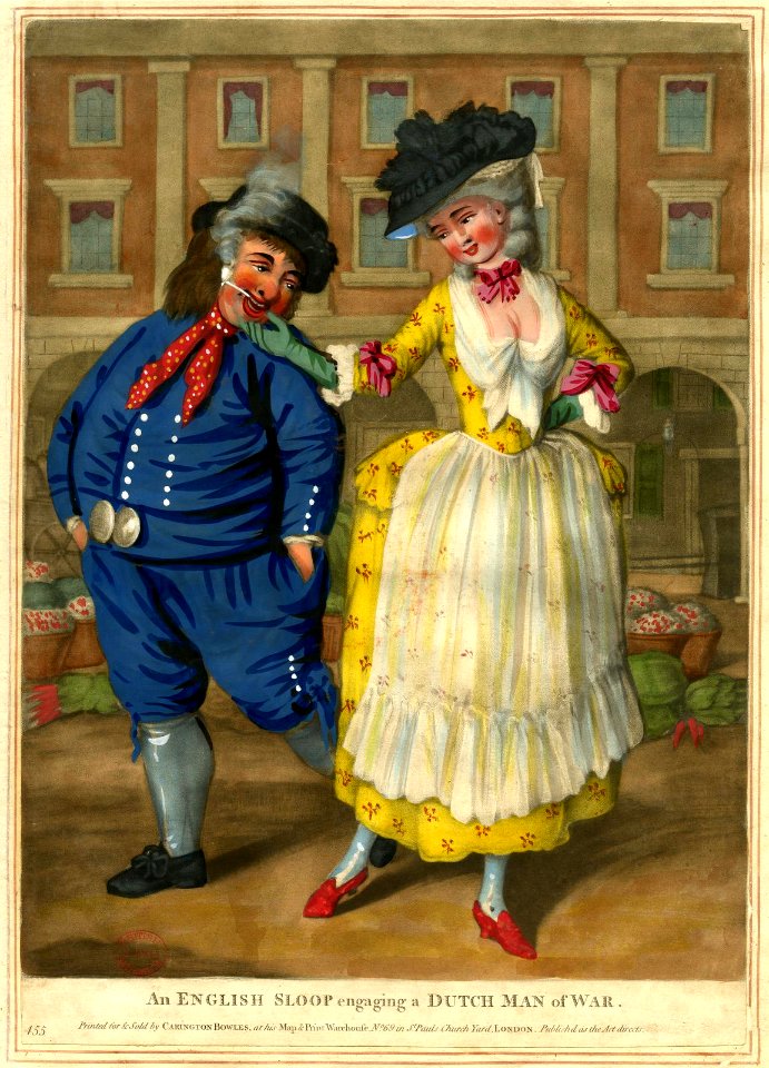 An English Sloop engaging a Dutch Man of War (BM 1935,0522.1.67)