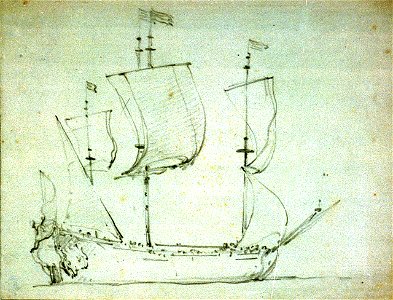 An English ship with the wind abeam RMG PV5255
