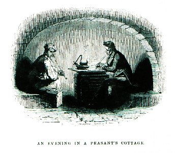 An evening in a peasant's cottage - Pashley Robert - 1837