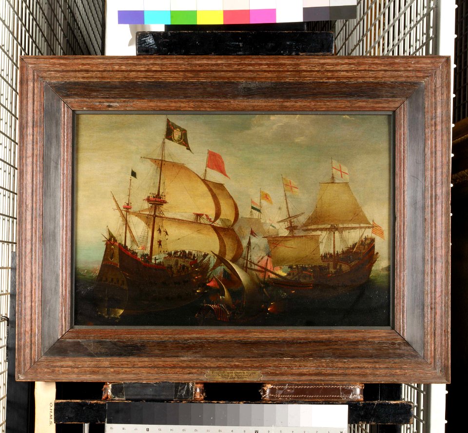 An English and a Dutch Ship Attacking a Spaniard RMG BHC0714