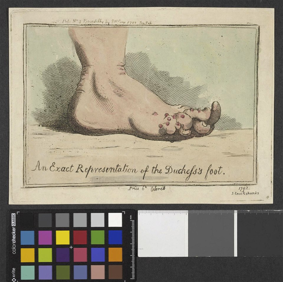 An exact representation of the Duchess's foot. (BM 1868,0808.6152 1)