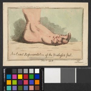 An exact representation of the Duchess's foot. (BM 1868,0808.6152 1)