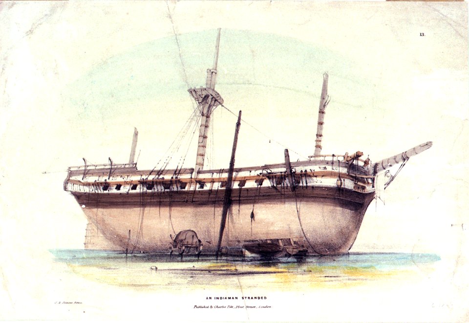 An Indiaman Stranded c1842 RMG PU6409