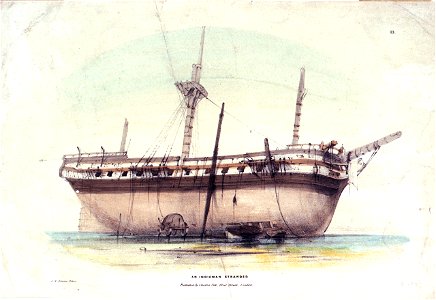 An Indiaman Stranded c1842 RMG PU6409
