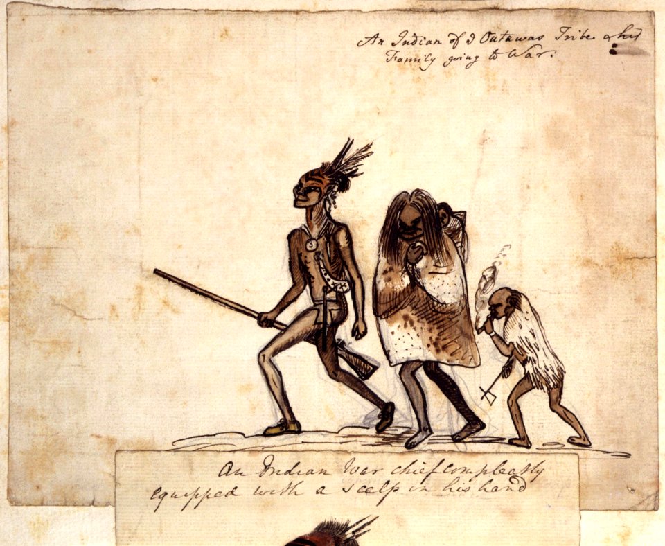 An Indian of ye Outawas Tribe & his Family going to War by George Townshend, 4th Viscount and 1st Marquess Townshend