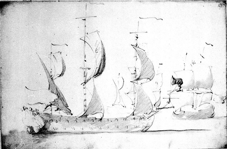 An English ship before the wind RMG PW6903