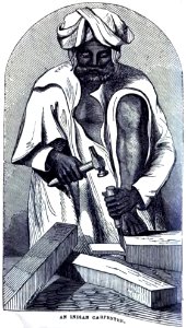 An Indian Carpenter (p.48, Richard G Hodson, Carpenters in India, Bangalore 9 September 1856) - Copy