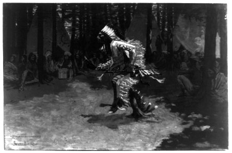 An Indian dance) - Frederic Remington LCCN90707583. Free illustration for personal and commercial use.