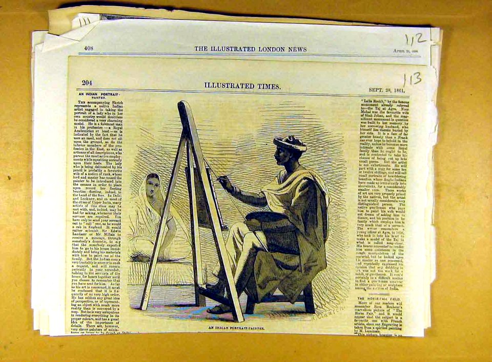 An Indian Portrait-Painter - The Illustrated Times 1861