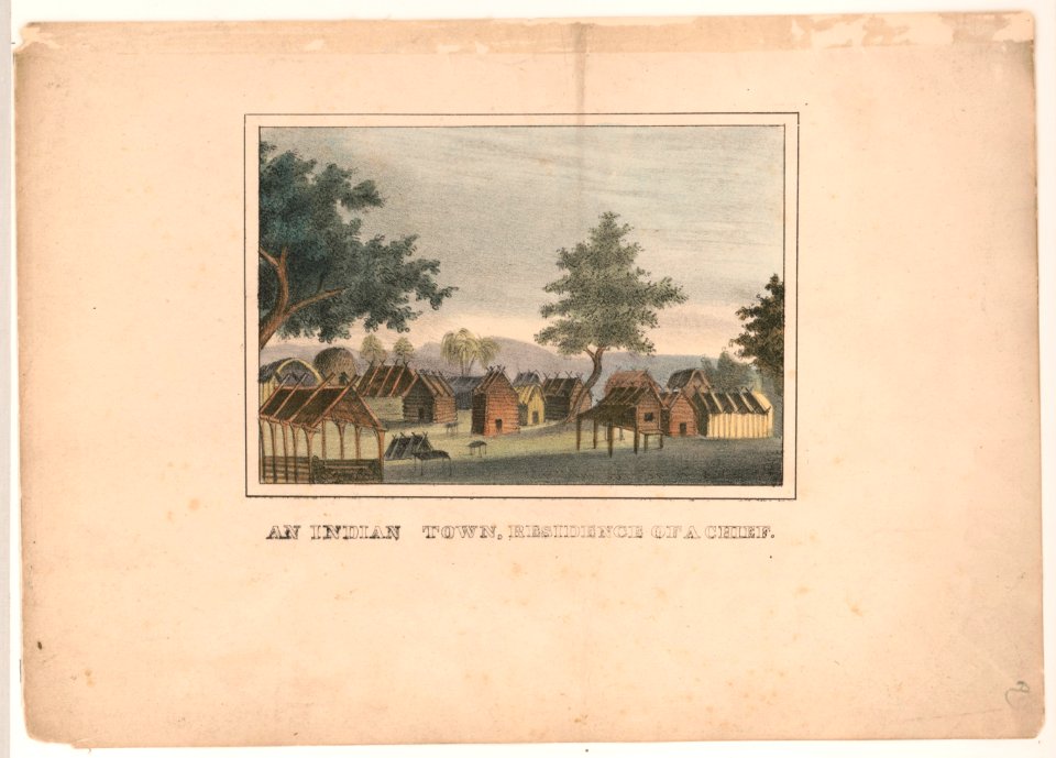 An Indian town, residence of a chief LCCN2003688788