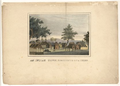 An Indian town, residence of a chief LCCN2003688788