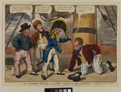 An Irish Leap, or a Pat reply to a plain Question (caricature) No.22 RMG PZ9835