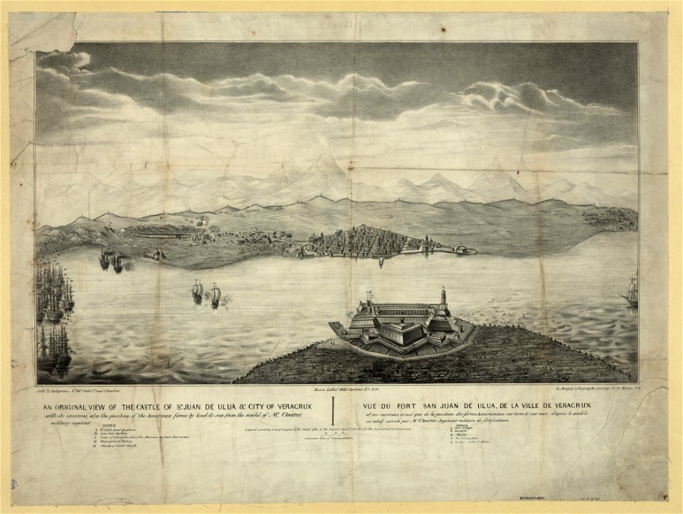 An original view of the castle of Sn. Juan de Ulua & city of Veracrux... LCCN2003679749