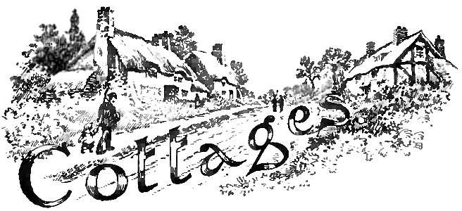 An Old English Home and Its Dependencies, Cottages—ornament. Free illustration for personal and commercial use.