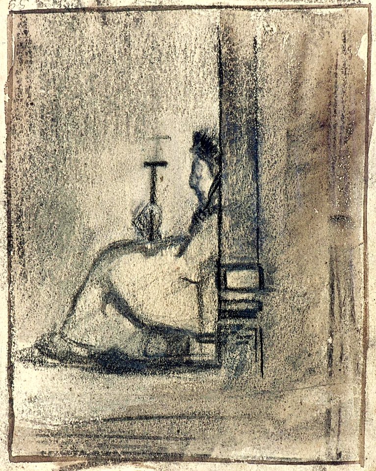 An Old Woman Sitting against a Wall by Theo van Doesburg AB4247
