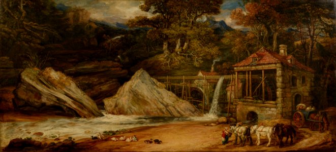 An Overshot Mill in Wales (Aberdulais) - James Ward