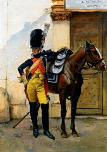 An-elite-soldier-of-the-imperial-guard - François Flameng