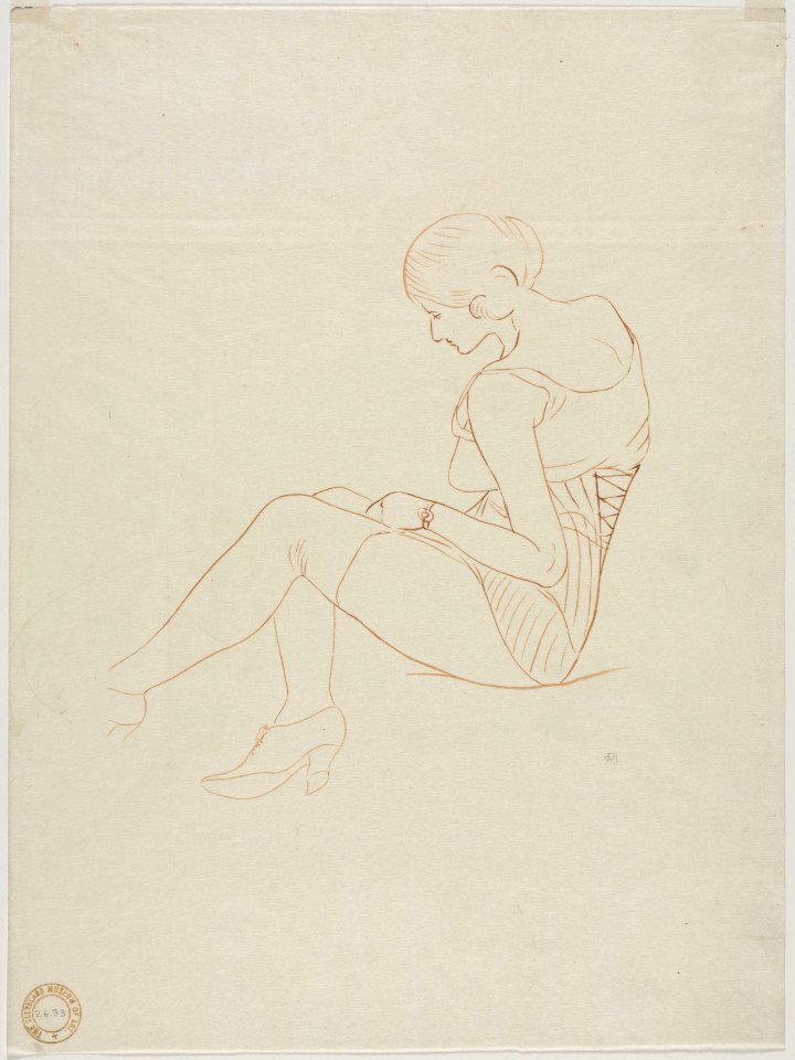 Ananda K. Coomaraswamy (Ceylonese, 1877-1947) - Semi-nude Woman, Seated - 1926.33 - Cleveland Museum of Art