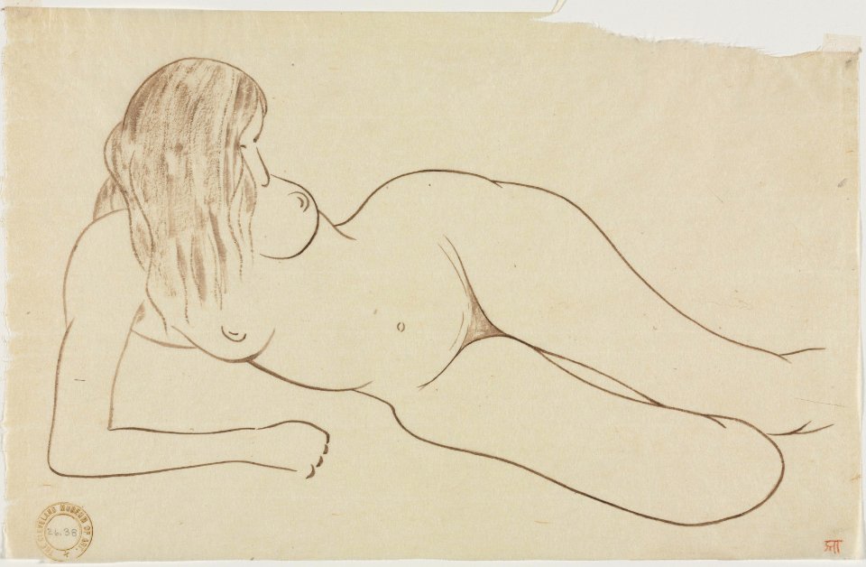 Ananda K. Coomaraswamy (Ceylonese, 1877-1947) - Reclining Nude Woman - 1926.38 - Cleveland Museum of Art