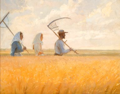 Harvest Time-Anna Ancher-1901. Free illustration for personal and commercial use.